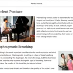 An example of course materials on posture.