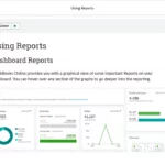 An example of course materials on using reports.