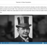 An example of course materials on the treatment of native populations.