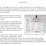 An example of course materials on the judicial branch.
