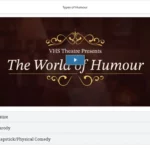 An example of course materials on the types of humour.