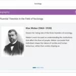 An example of course materials on Max Weber.