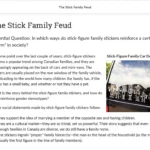 An example of course materials on the stick family feud.