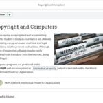 An example of course materials on copyright and computers.