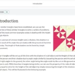 An example of course materials on similar triangles.