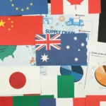 A collage of many different country's flags.