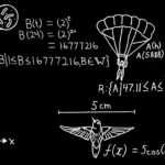 Mathematical equations on a chalkboard.