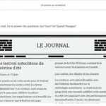 Le journal screenshot from course content
