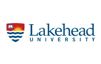 Lakehead university logo on a white background.