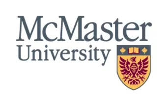Mcmaster university logo on a white background.