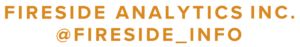 a white background with orange text that reads fireside analyses inc, fireside info.